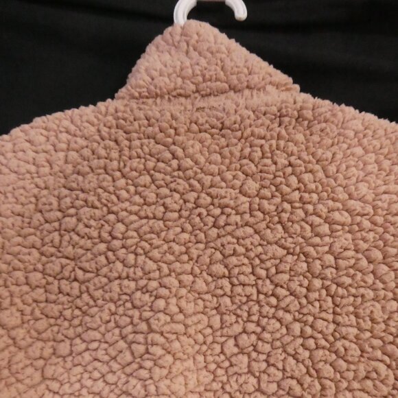 GARAGE | xs - extra small | Copper Brown Partial Zip-Up Teddy Pullover Sweater - Picture 11 of 15